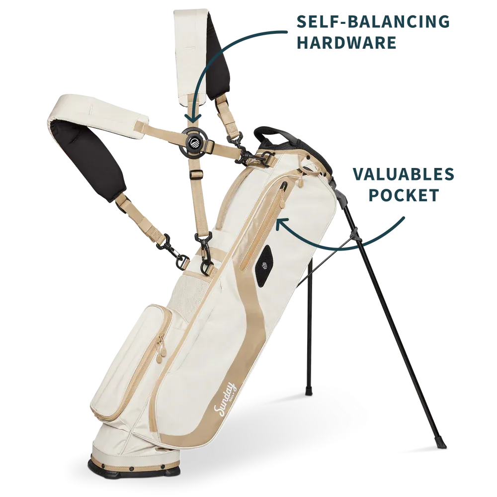 Sunday Golf El Camino Golf Stand Bag Black & Yellow (Bag Height 34")