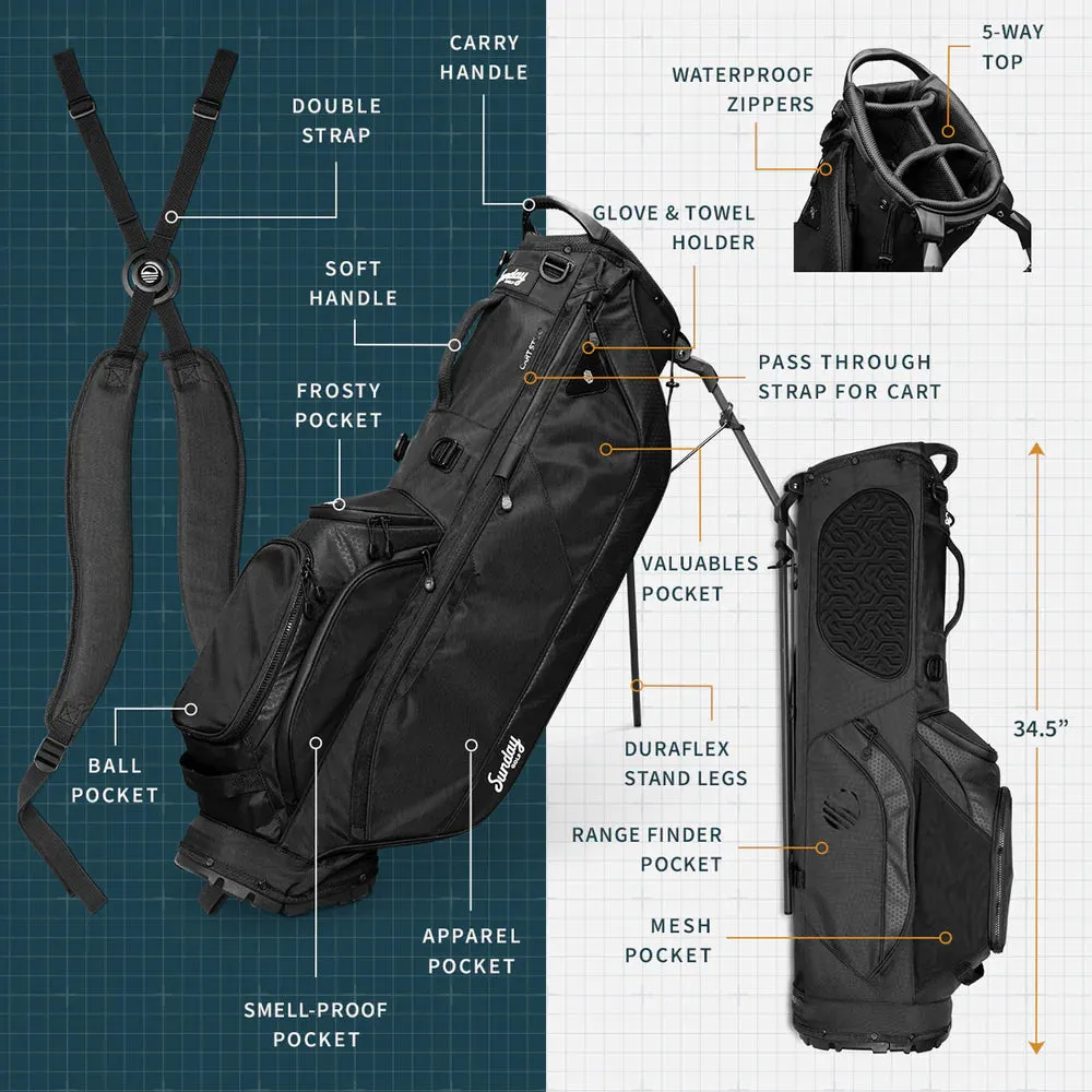 Sunday Golf Ryder Golf Stand Bag Mossy Oak Country DNA (Bag Height 35")