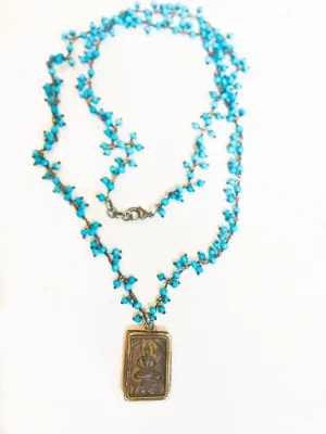 Sweet Buddha Turquoise Necklace
