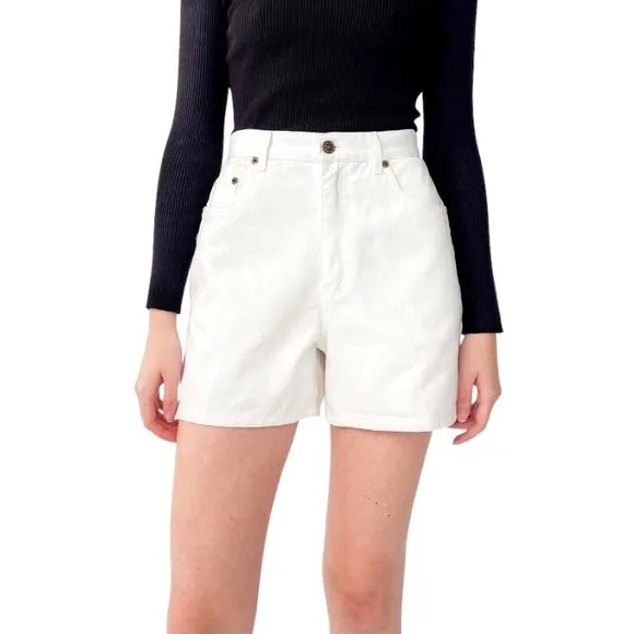 Talbots Vintage 90's Y2K White High Rise Denim Shorts
