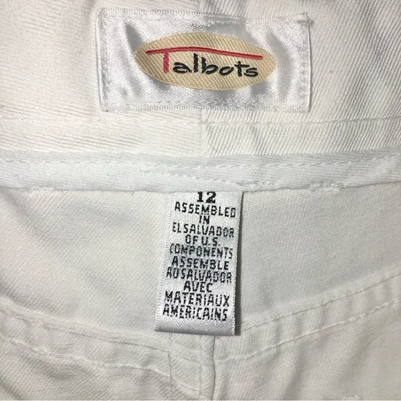 Talbots Vintage 90's Y2K White High Rise Denim Shorts
