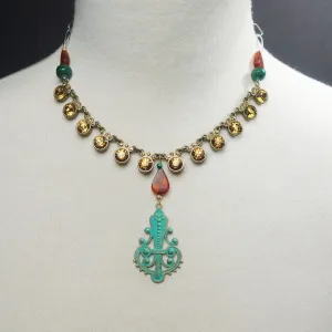 That Great Street Once More: crystal   malachite   amber necklace