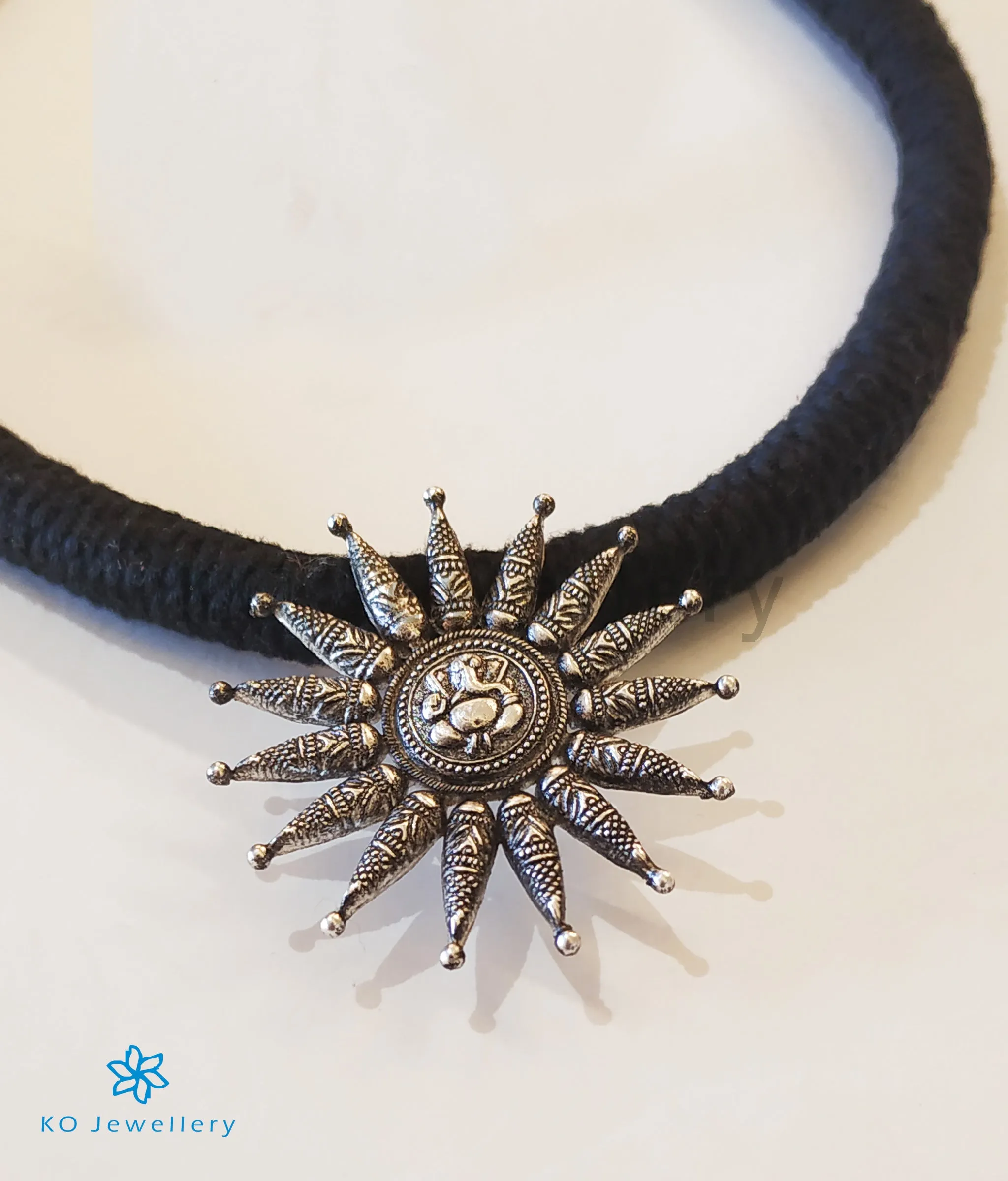 The Gaurik Silver Necklace (Oxidised)