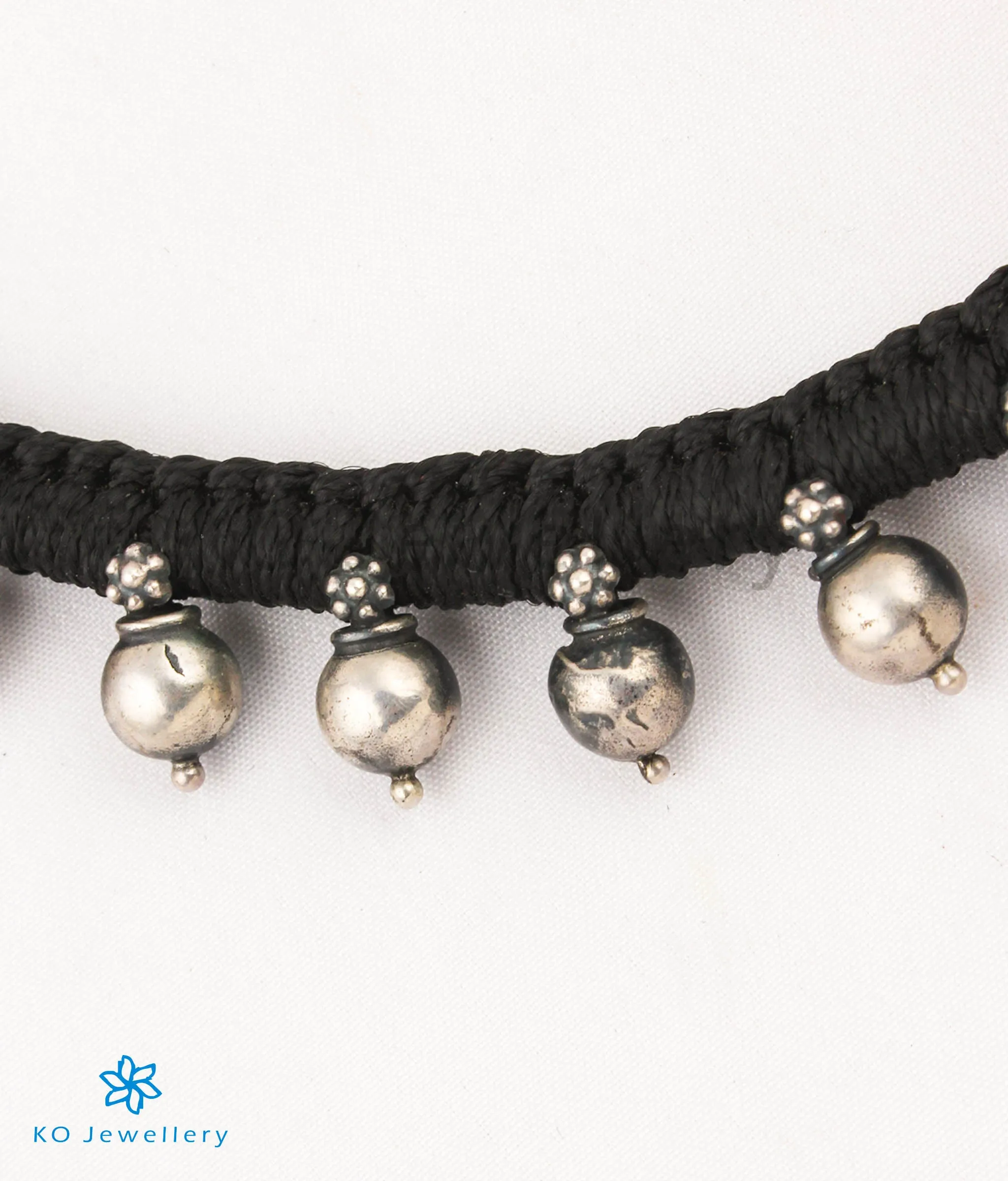 The Payal Silver Choker Necklace (Small/Oxidised)