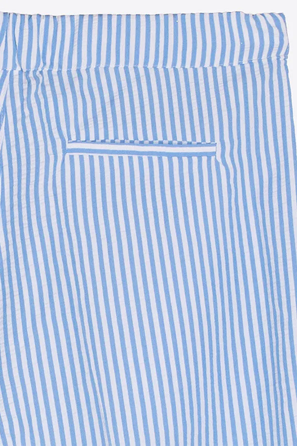 TIFFANY BLUE STRIPED TROUSERS