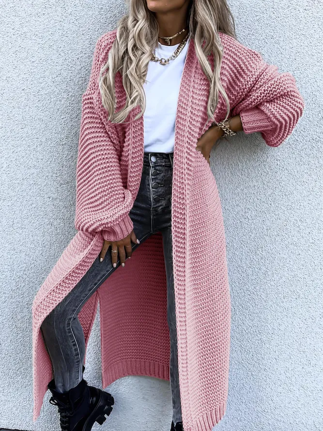 Tina - Boho Herbst Gestrickte Lange Strickjacke für Damen