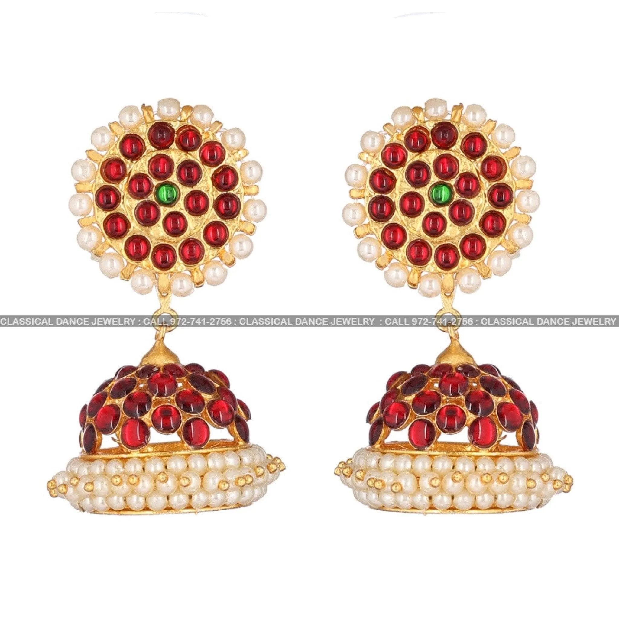 Traditional Temple Kemp Pearls Moti mala Indian jewelry | Haram | Bharatnatyam, Kuchipudi, Weddings, Birthdays | Classical Dance Jewelry