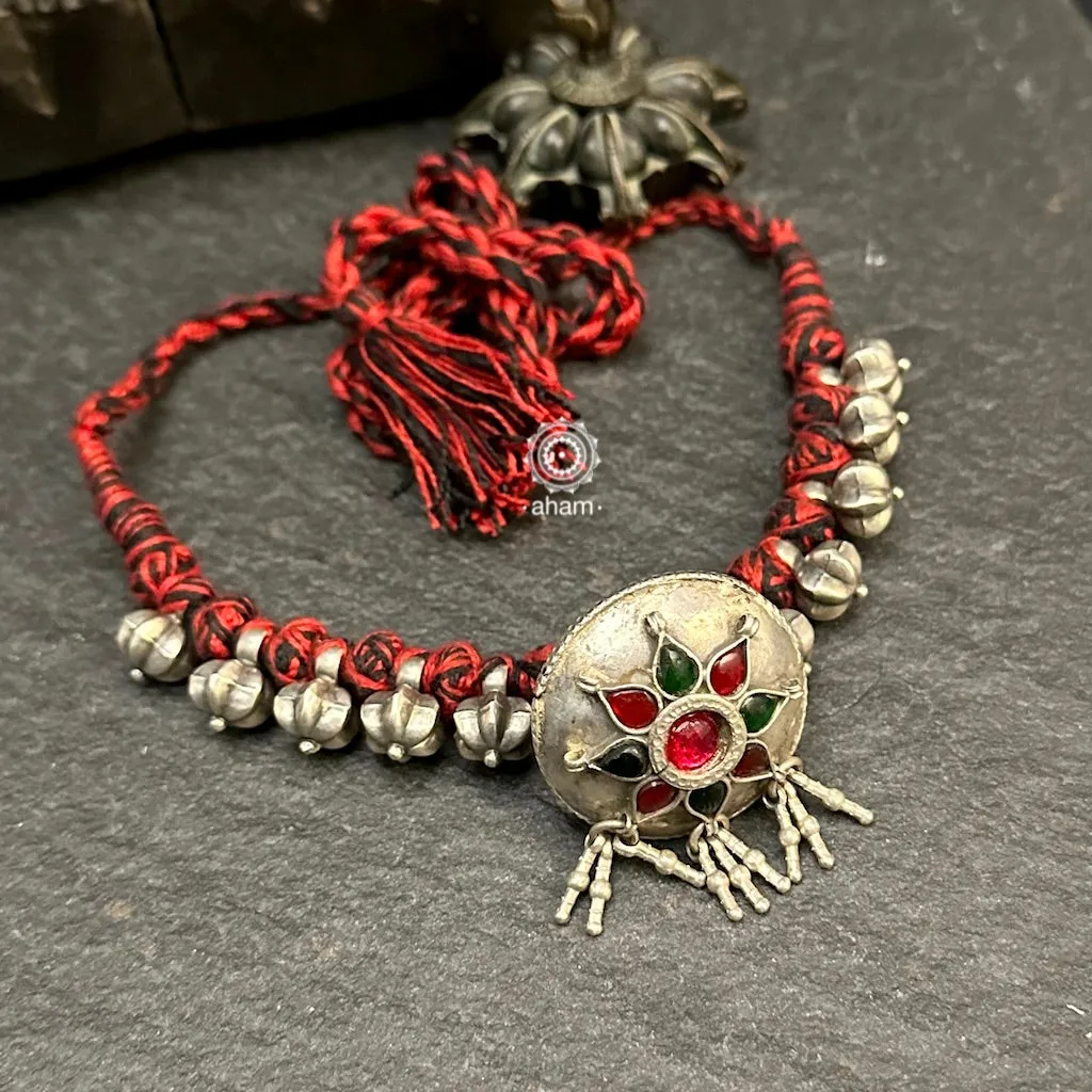 Tribal Borla Silver Neckpiece