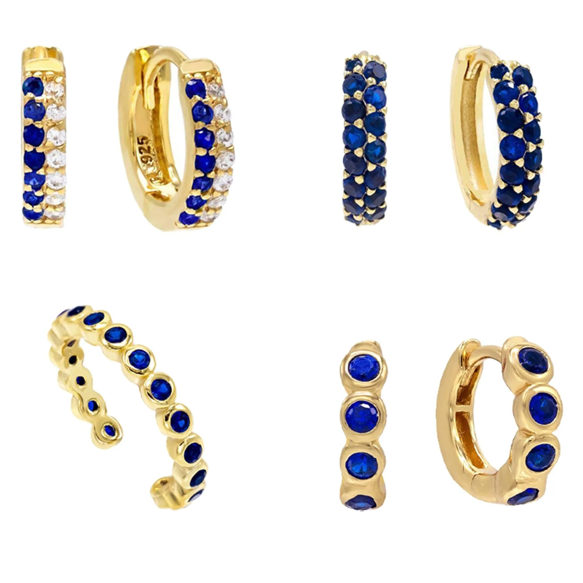 Triple Colored Earring Combo Set