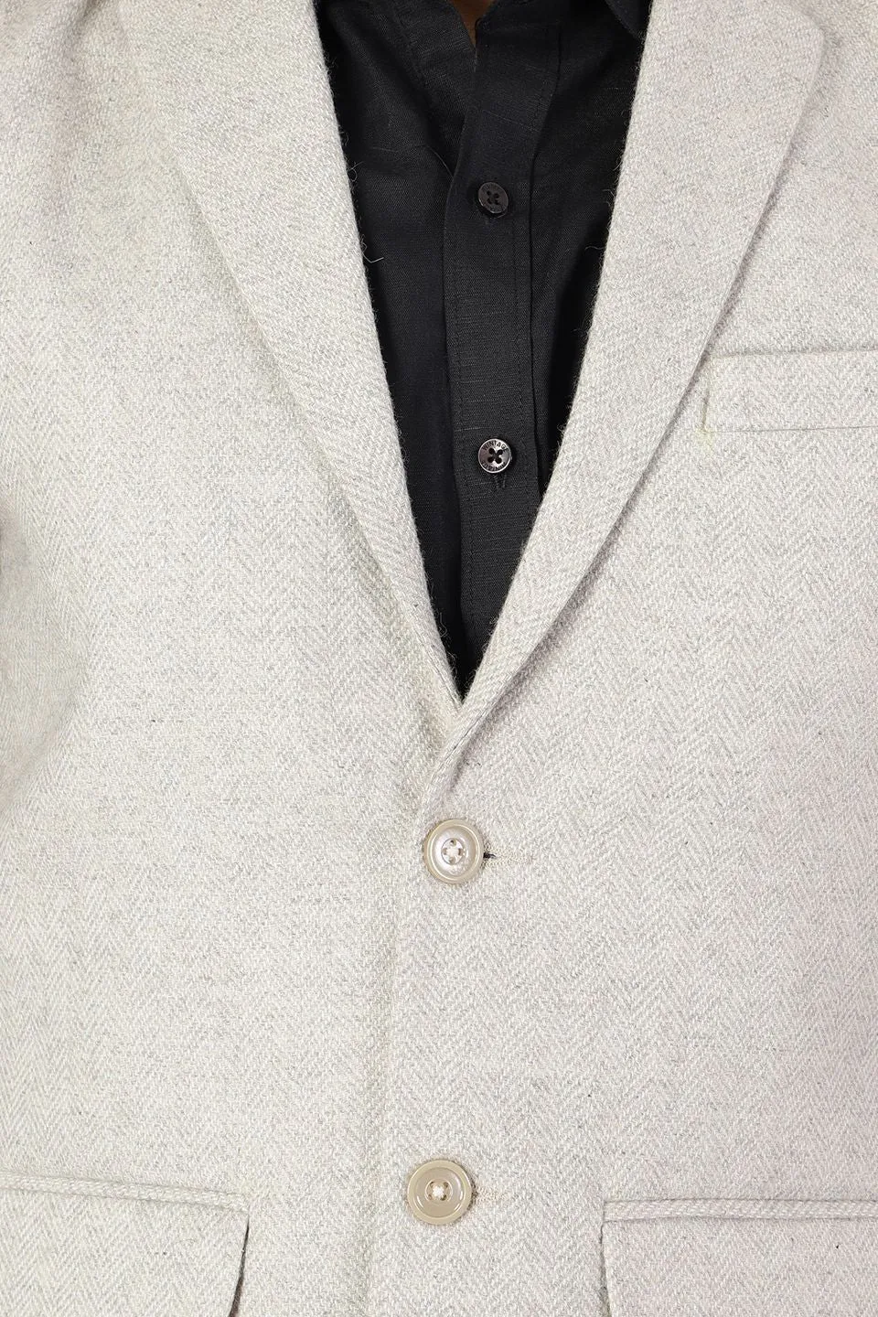 Tweed Silver Modi Nehru Jacket