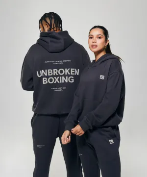 UNBROKEN BOXING Pullover Hoodie in Charcoal