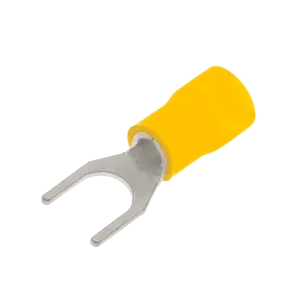 Unicrimp QYF4N Yellow Fork Terminal 4mm (Narrow) (100 Pack)