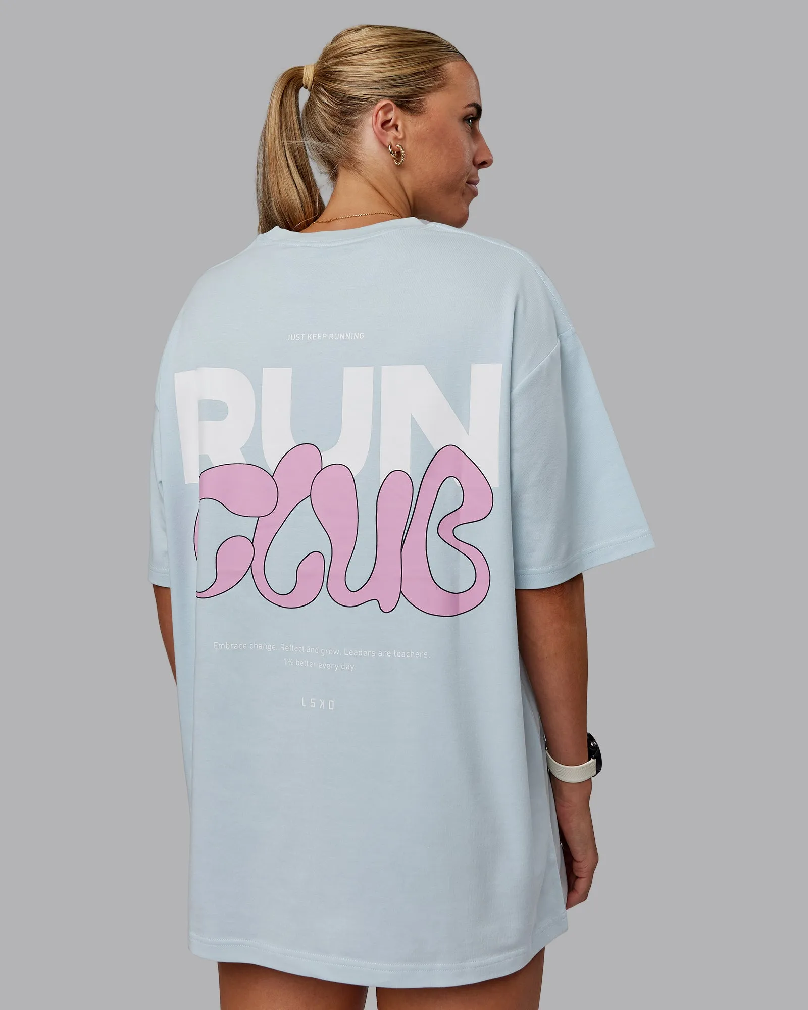 Unisex Gone Running FLXCotton Tee Oversize - Skyride-Bubblegum
