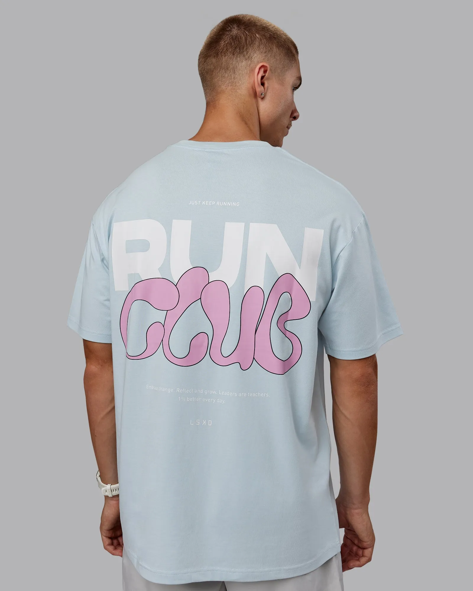 Unisex Gone Running FLXCotton Tee Oversize - Skyride-Bubblegum