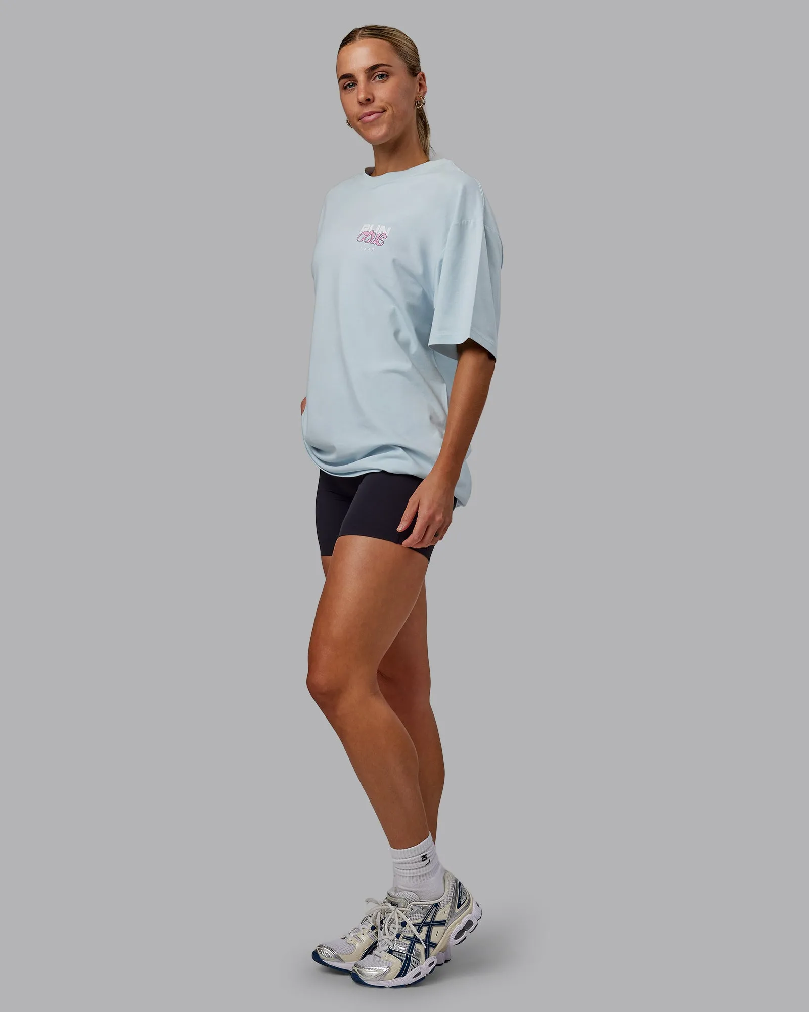 Unisex Gone Running FLXCotton Tee Oversize - Skyride-Bubblegum