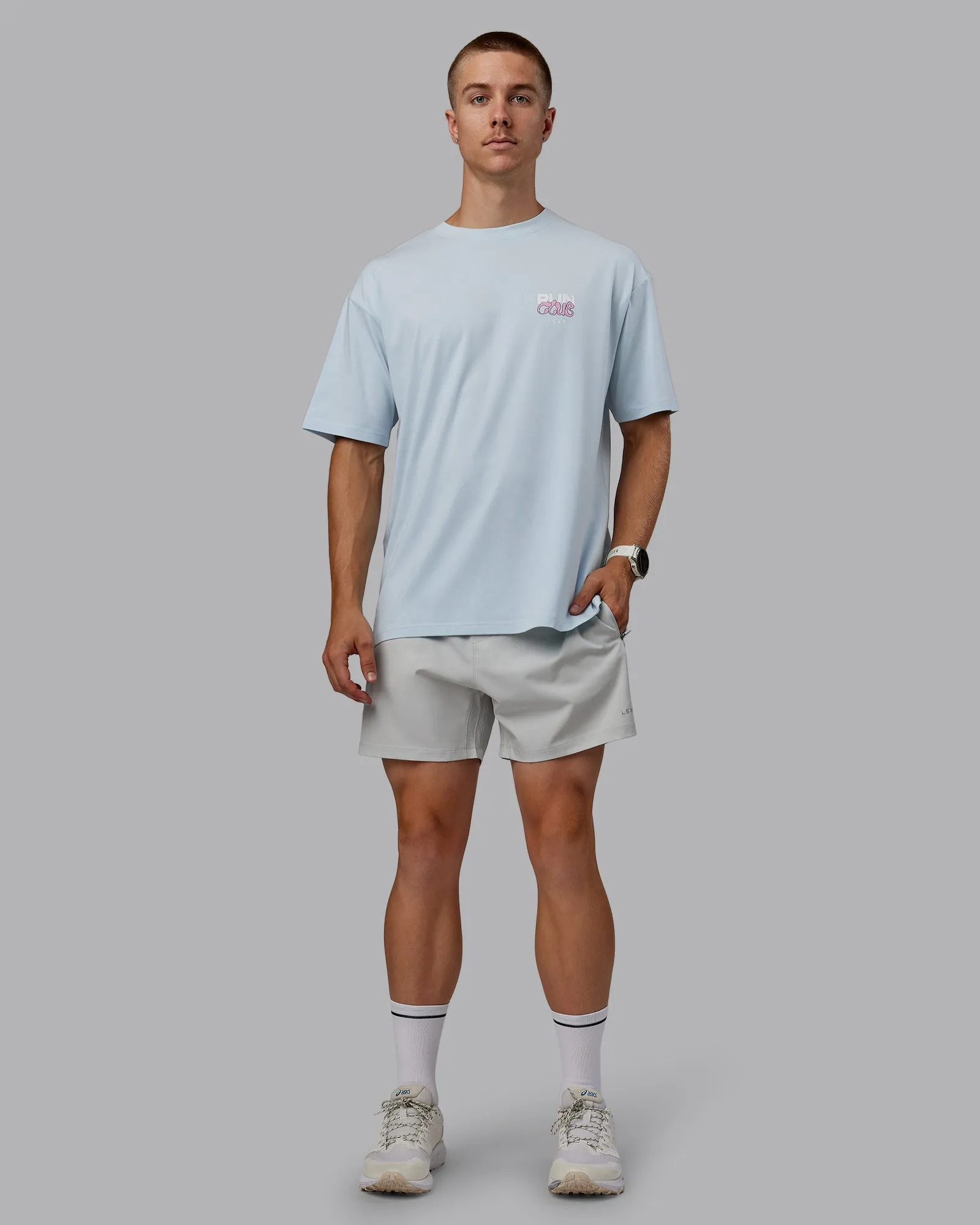 Unisex Gone Running FLXCotton Tee Oversize - Skyride-Bubblegum