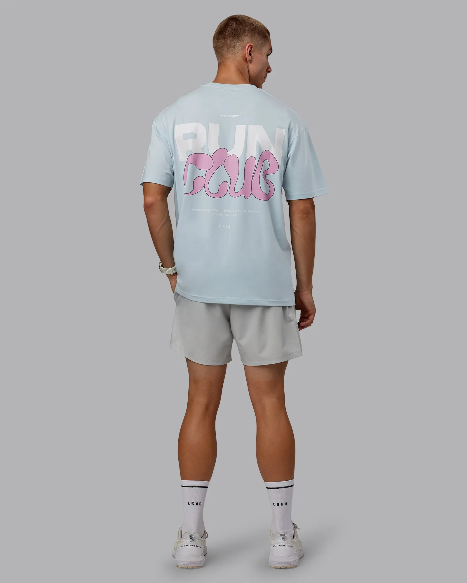 Unisex Gone Running FLXCotton Tee Oversize - Skyride-Bubblegum