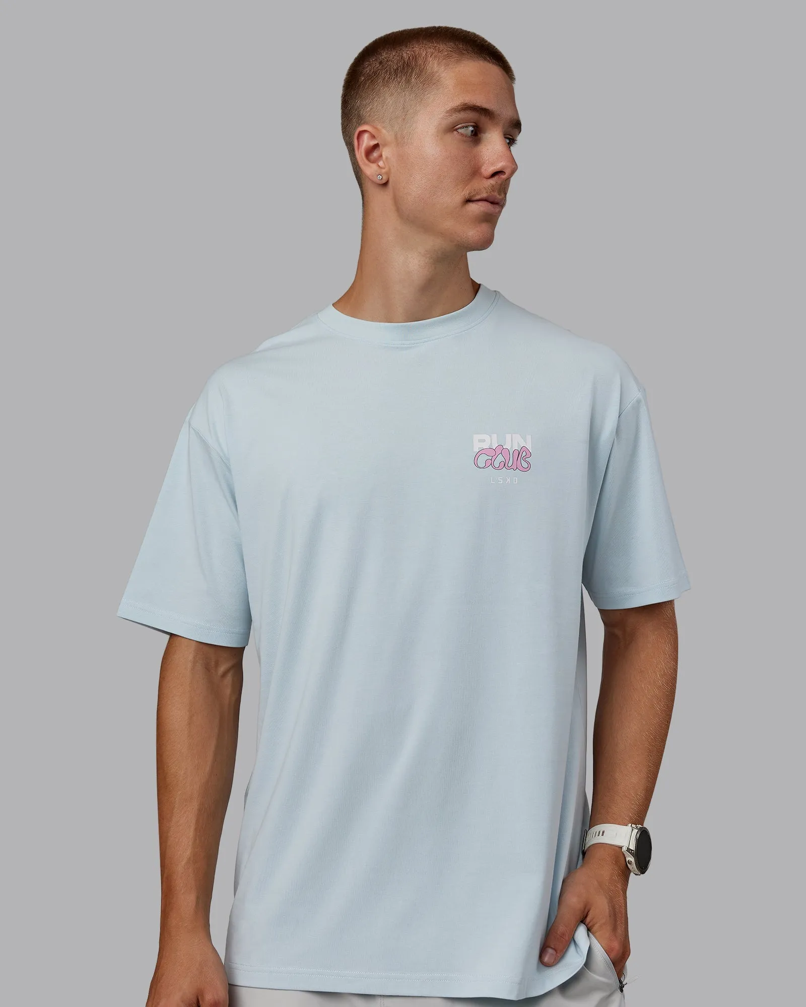 Unisex Gone Running FLXCotton Tee Oversize - Skyride-Bubblegum