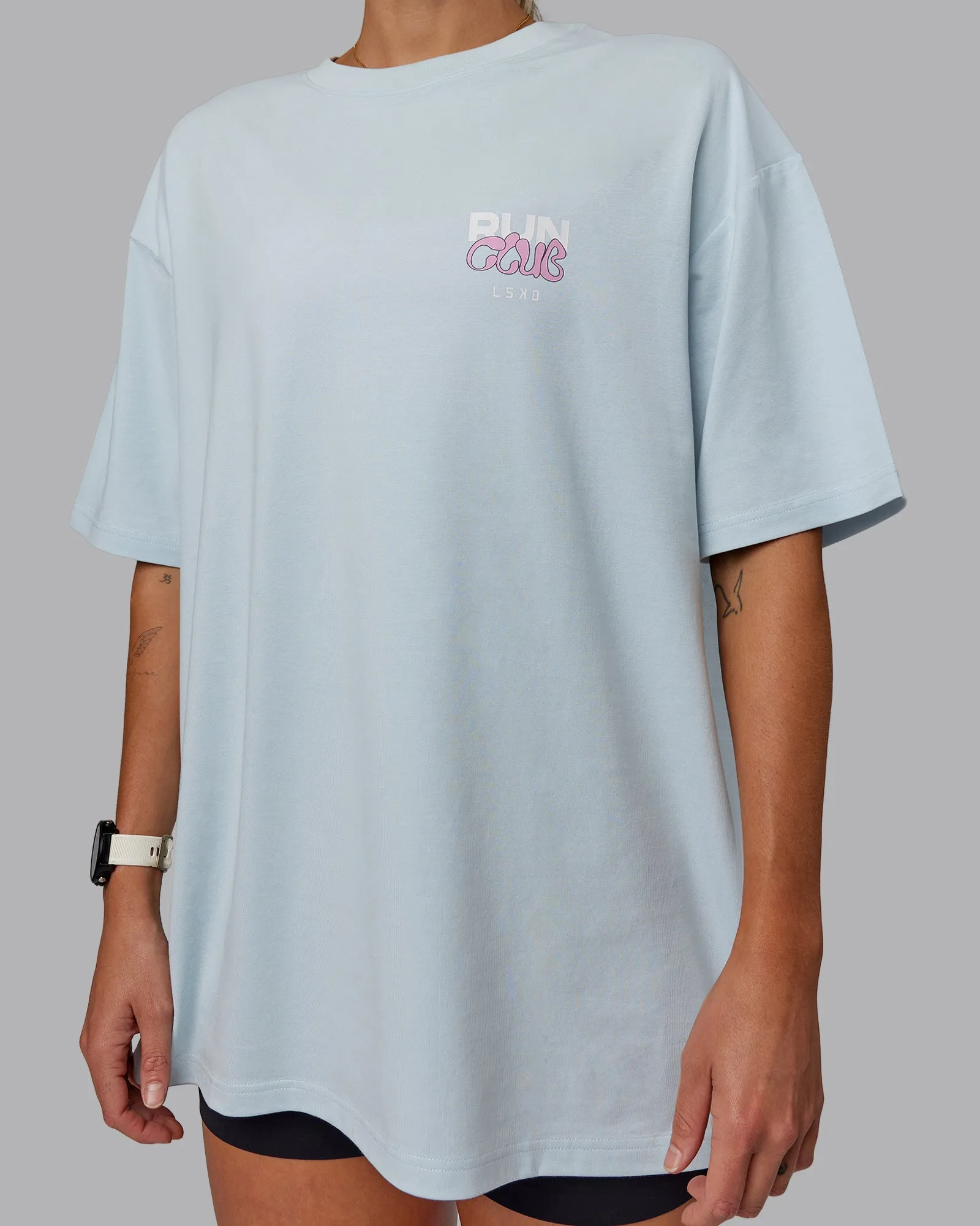 Unisex Gone Running FLXCotton Tee Oversize - Skyride-Bubblegum