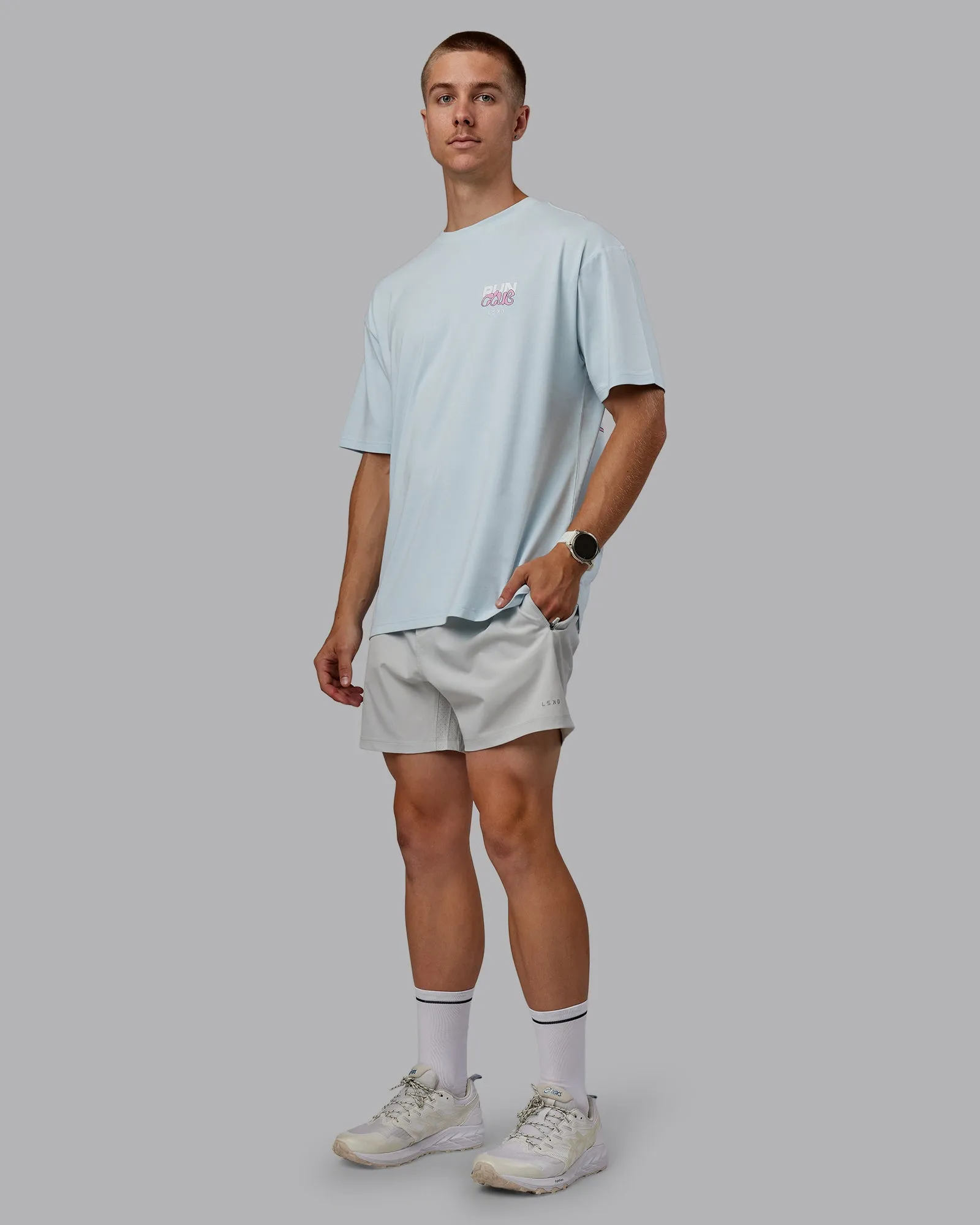 Unisex Gone Running FLXCotton Tee Oversize - Skyride-Bubblegum