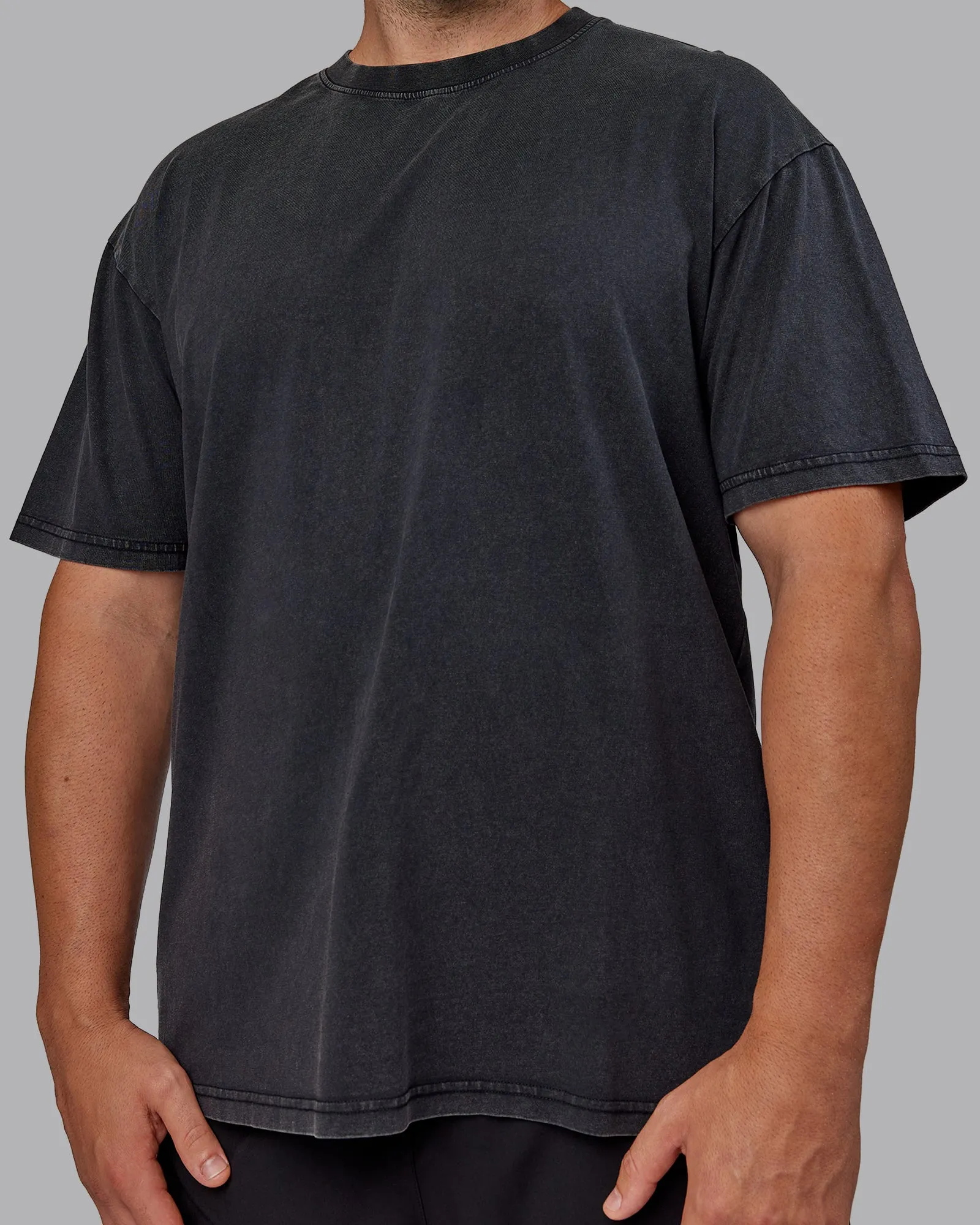 Unisex Miami 25 Washed FLXCotton Tee Oversize - Black-Amethyst