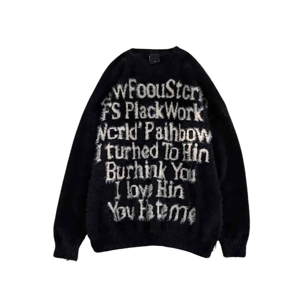 Urban style retro trend winter lazy style"Sweater