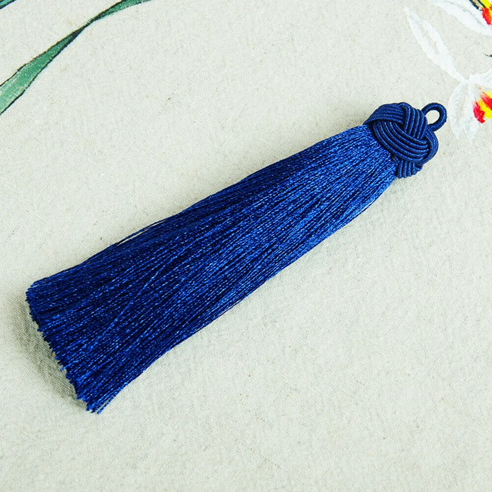 US 4-8Pc Silk Tassels | 4 inch Knot Capped Tassel Mala Bohemian Festival Tassel