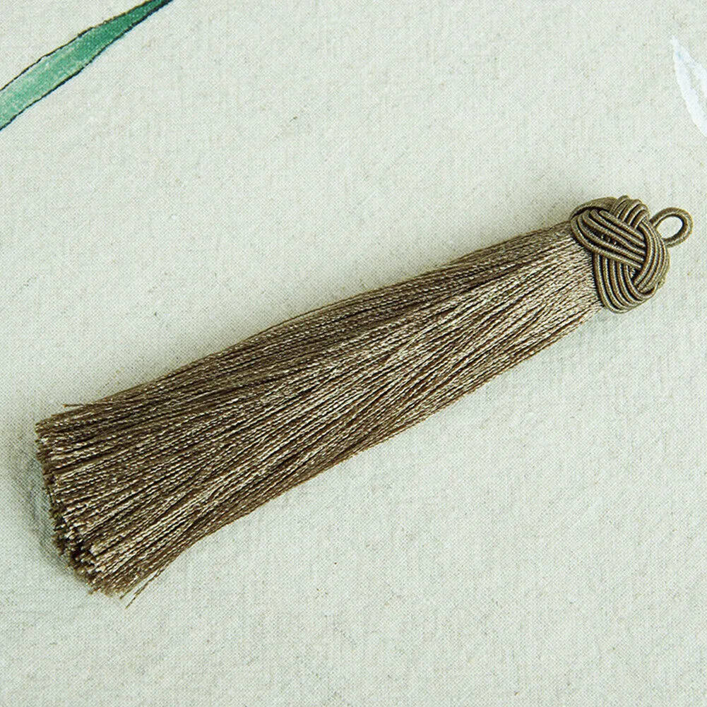 US 4-8Pc Silk Tassels | 4 inch Knot Capped Tassel Mala Bohemian Festival Tassel