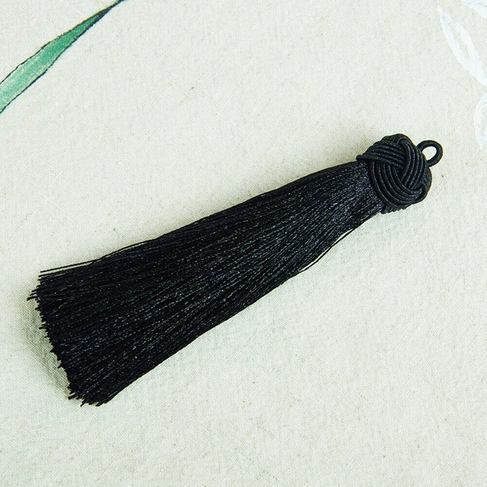 US 4-8Pc Silk Tassels | 4 inch Knot Capped Tassel Mala Bohemian Festival Tassel