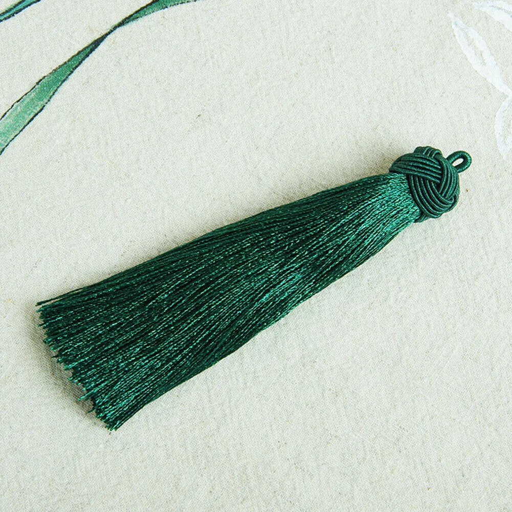 US 4-8Pc Silk Tassels | 4 inch Knot Capped Tassel Mala Bohemian Festival Tassel