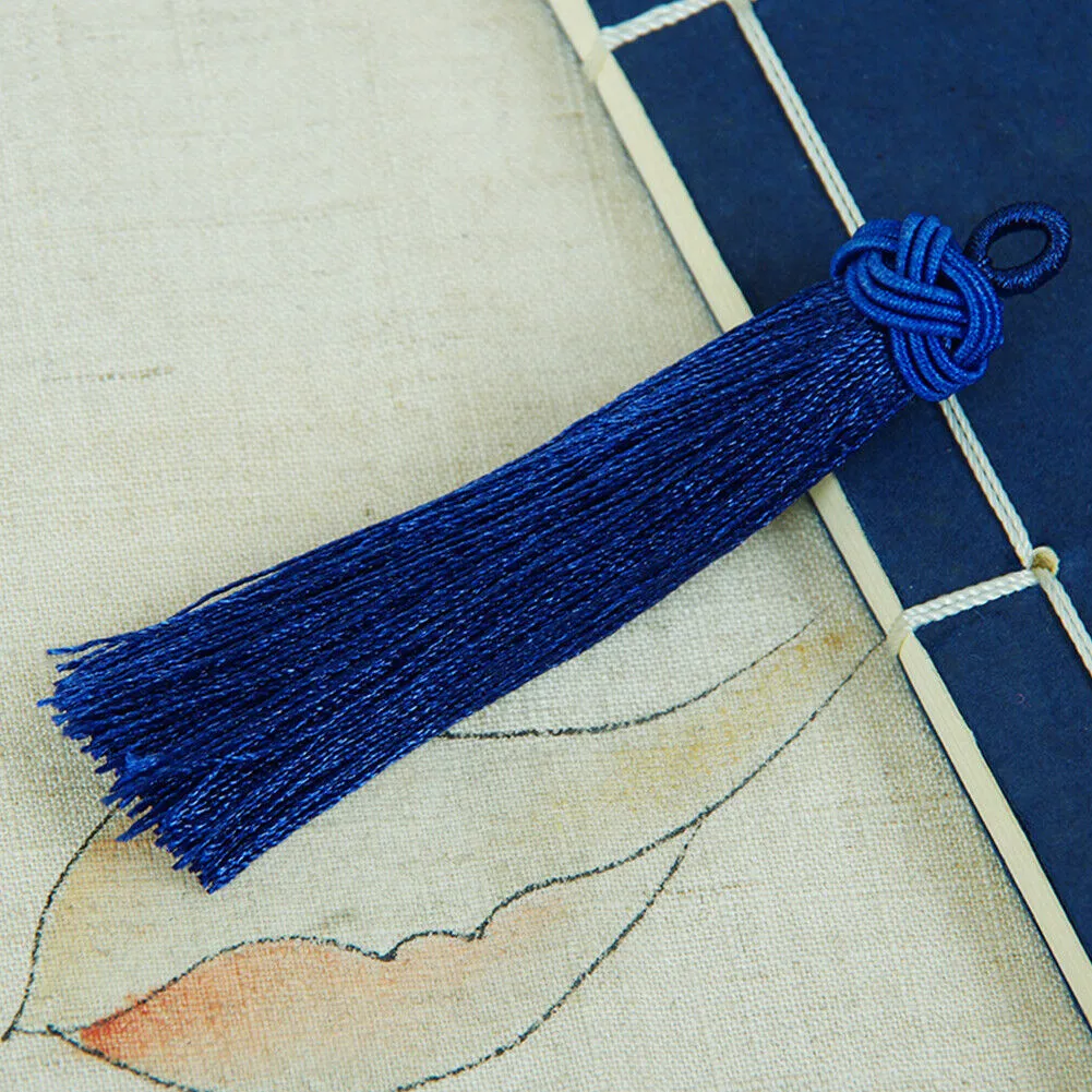 US 4-8Pc Silk Tassels | 4 inch Knot Capped Tassel Mala Bohemian Festival Tassel