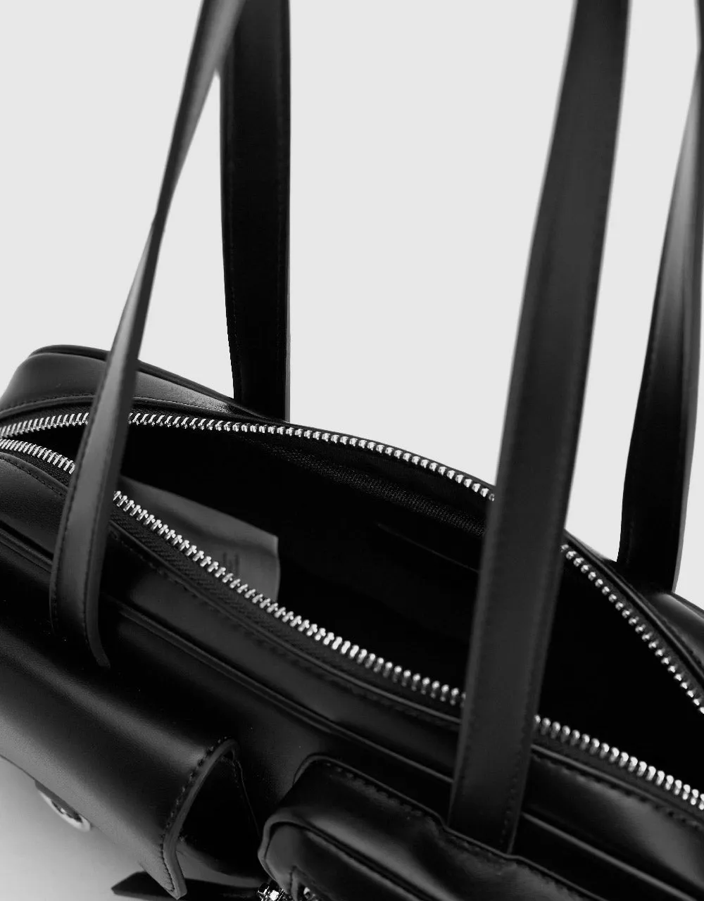 Vegan Leather Bowler Bag