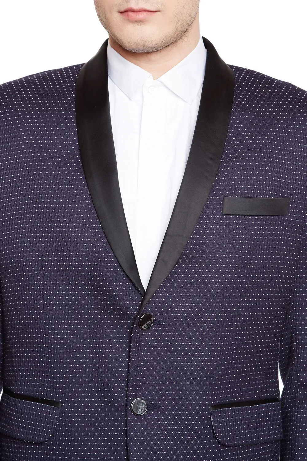 Velvet and Imported Rayon Blue Tuxedo