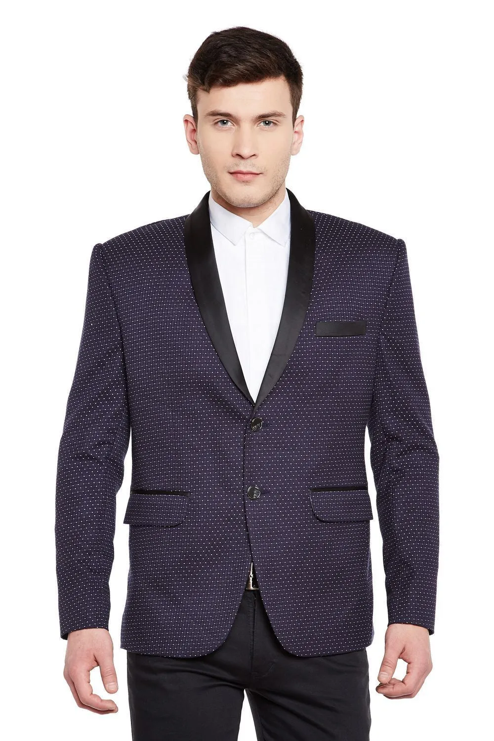 Velvet and Imported Rayon Blue Tuxedo