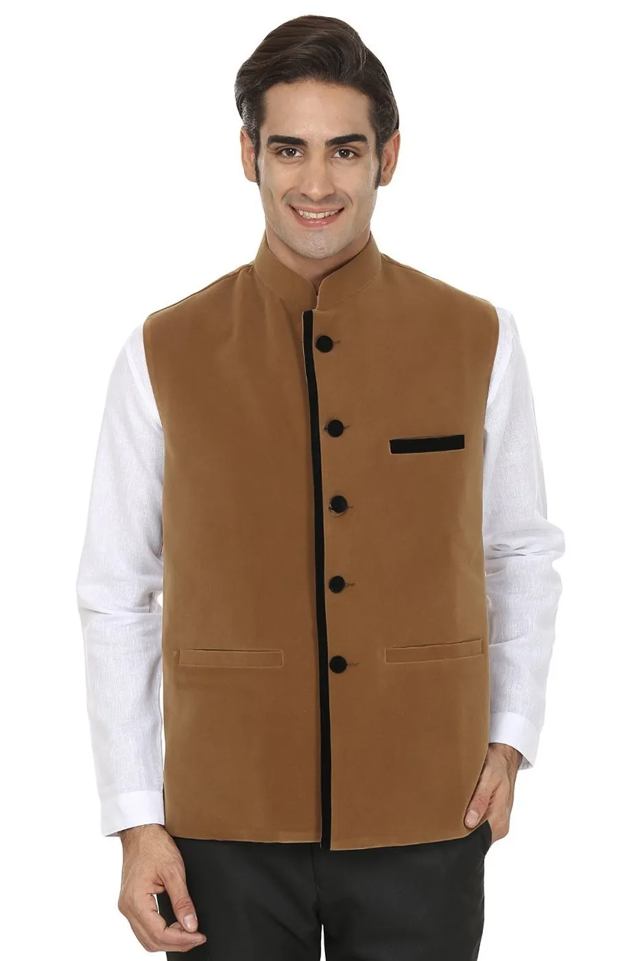 Velvet Brown Modi Nehru Jacket