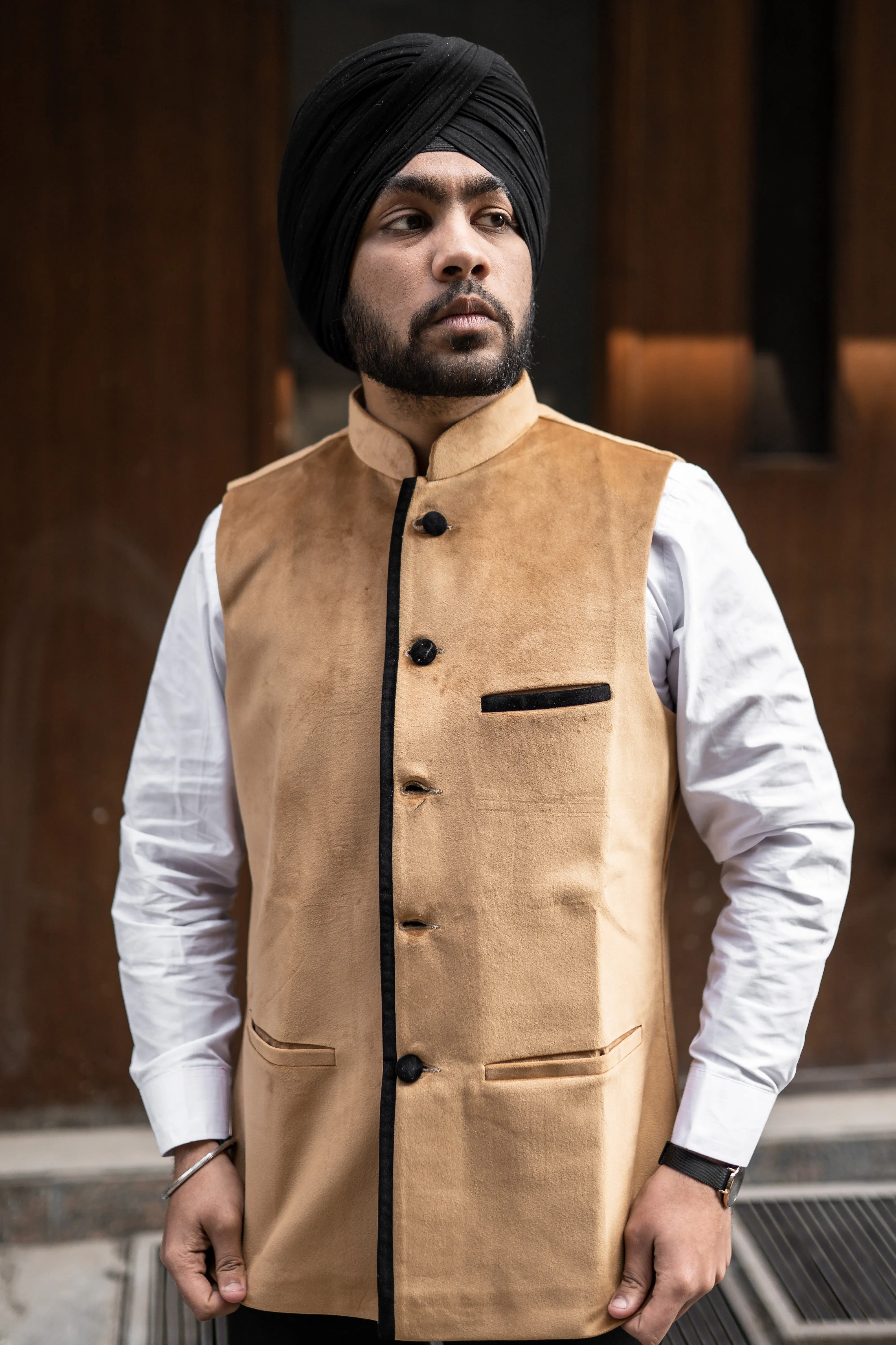 Velvet Brown Modi Nehru Jacket