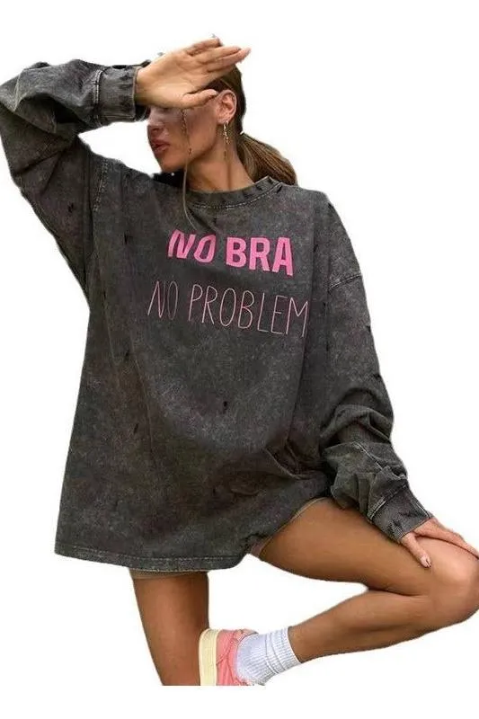 Velvet Thickened Round Neck Hoodless Sweatshirt