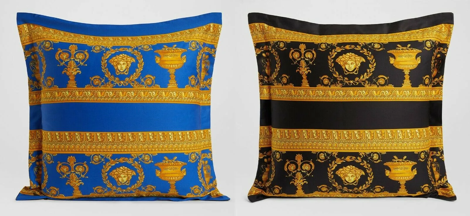 Versace Baroque Medusa Pillow Pink-White Reversible Square