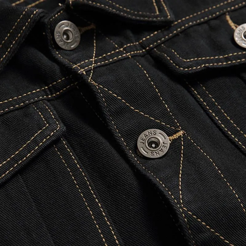 Veste en jean coupe ample basique Street Style vintage