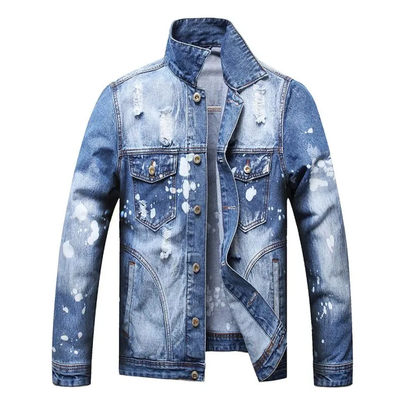 Veste en jean vintage street style graffiti