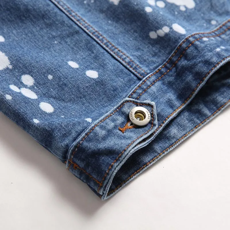 Veste en jean vintage street style graffiti