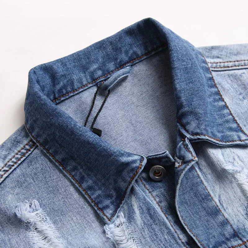 Veste en jean vintage street style graffiti