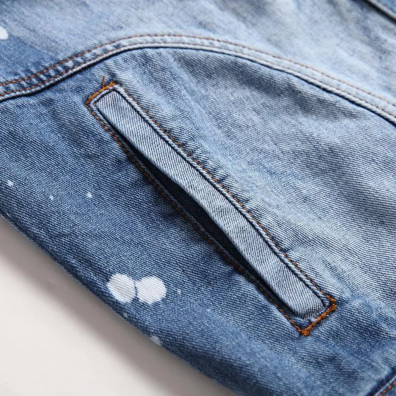 Veste en jean vintage street style graffiti