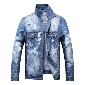 Veste en jean vintage street style graffiti