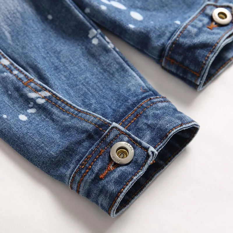 Veste en jean vintage street style graffiti