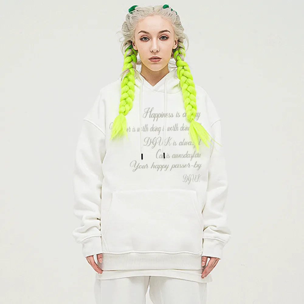 Vintage Graphic Letter Print Hoodie