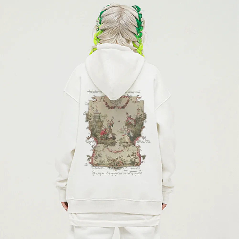 Vintage Graphic Letter Print Hoodie