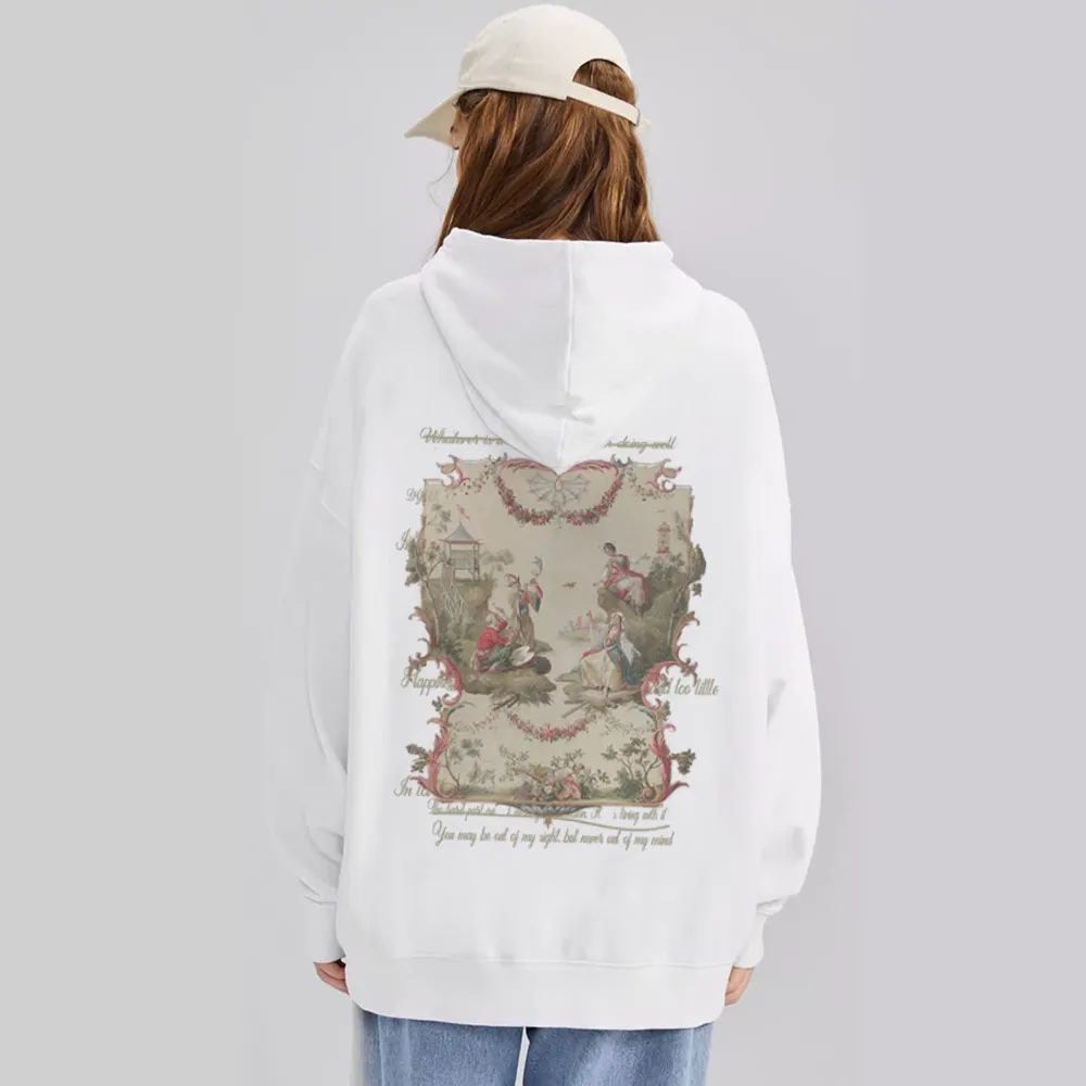 Vintage Graphic Letter Print Hoodie