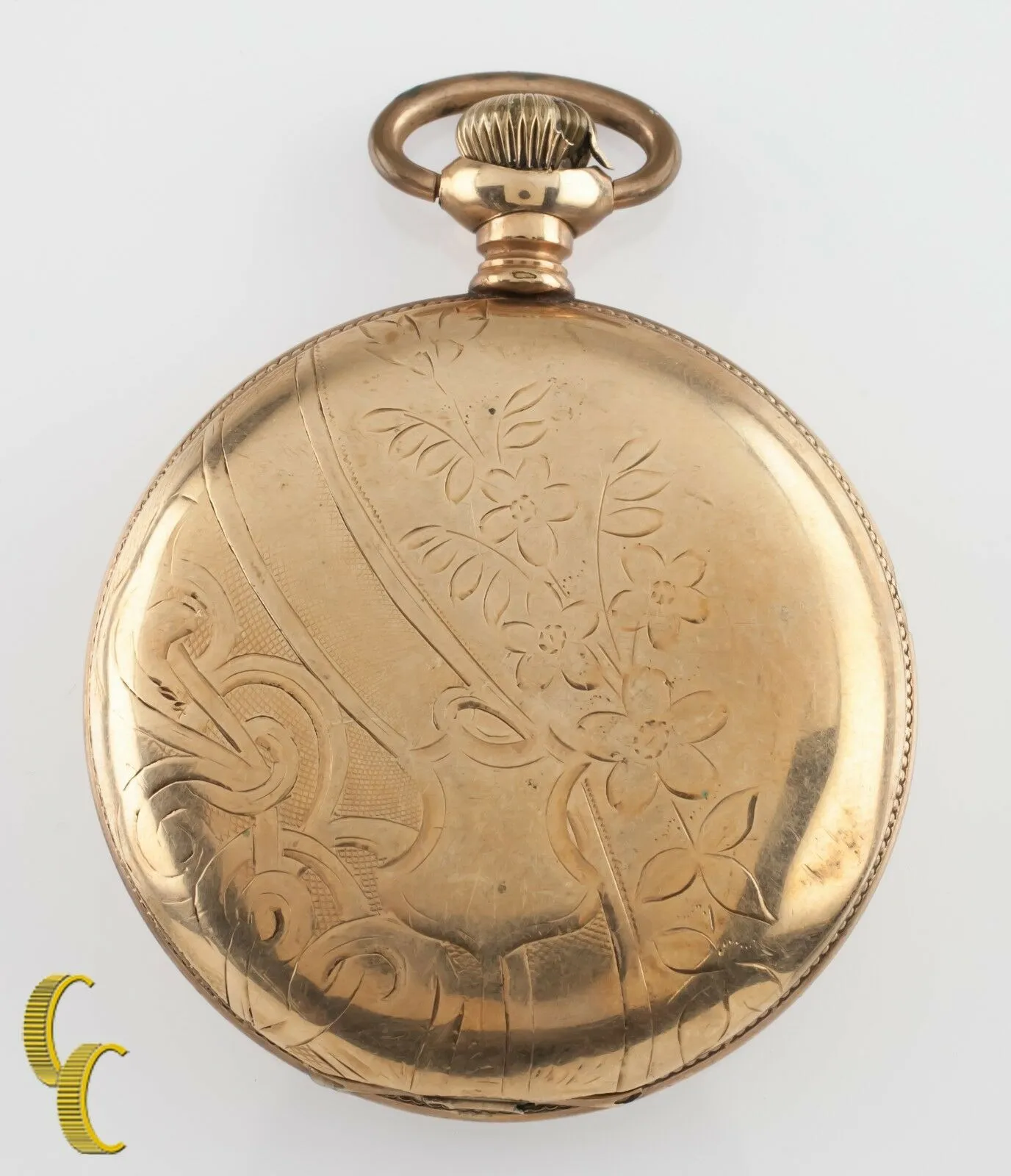 Waltham Antique Full Hunter Gold Filled Pocket Watch Gr 610 Size 16 7 Jewel