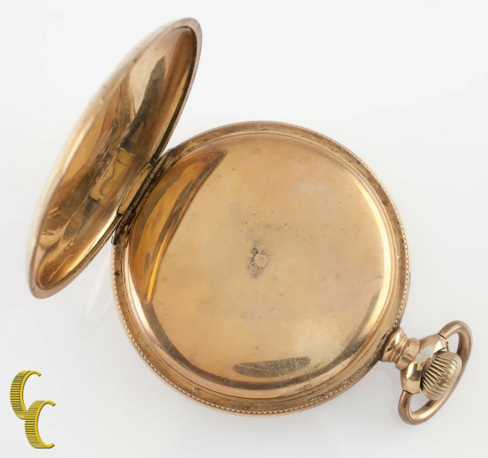 Waltham Antique Full Hunter Gold Filled Pocket Watch Gr 610 Size 16 7 Jewel